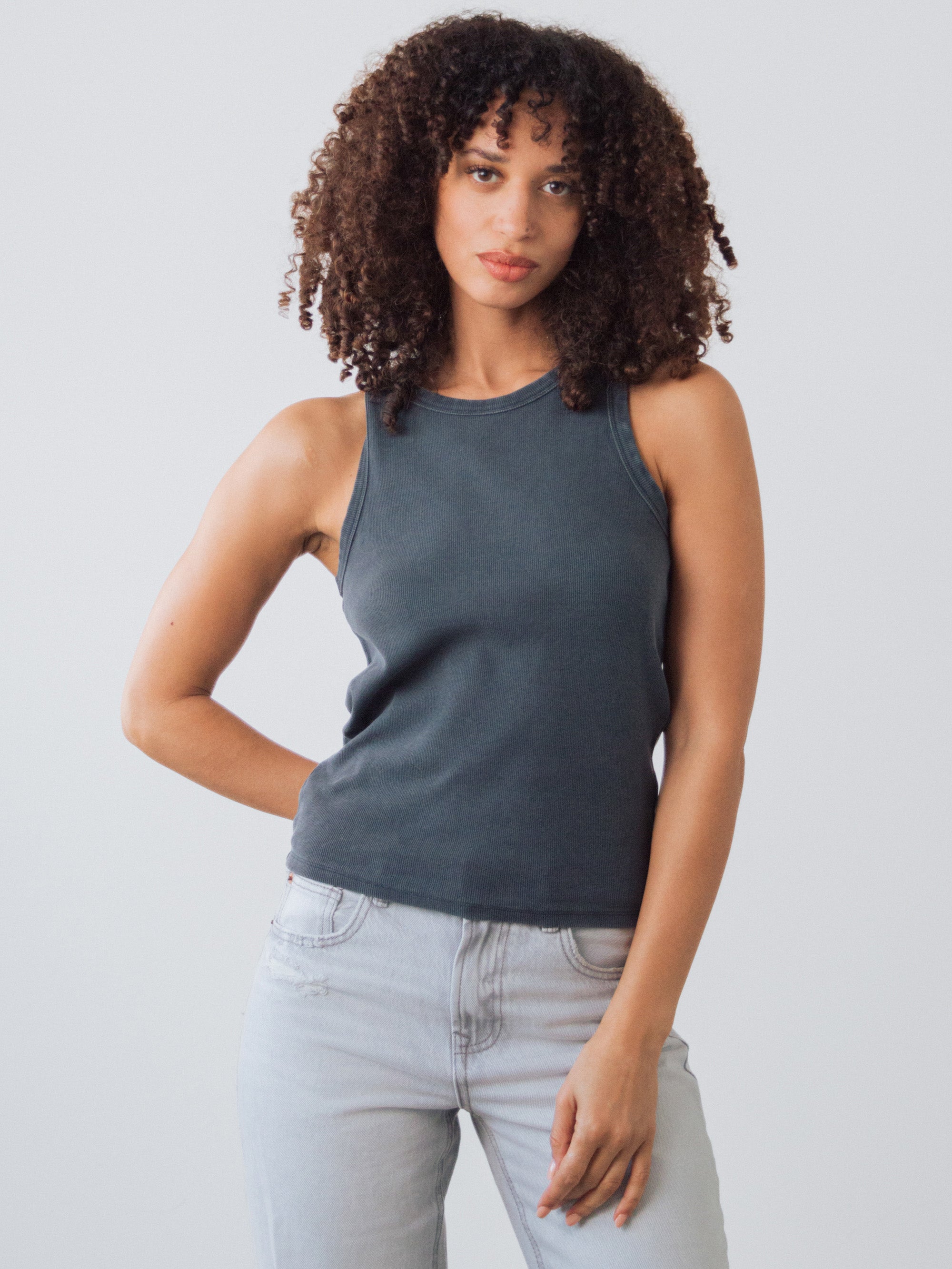 Ribbed Racer Top