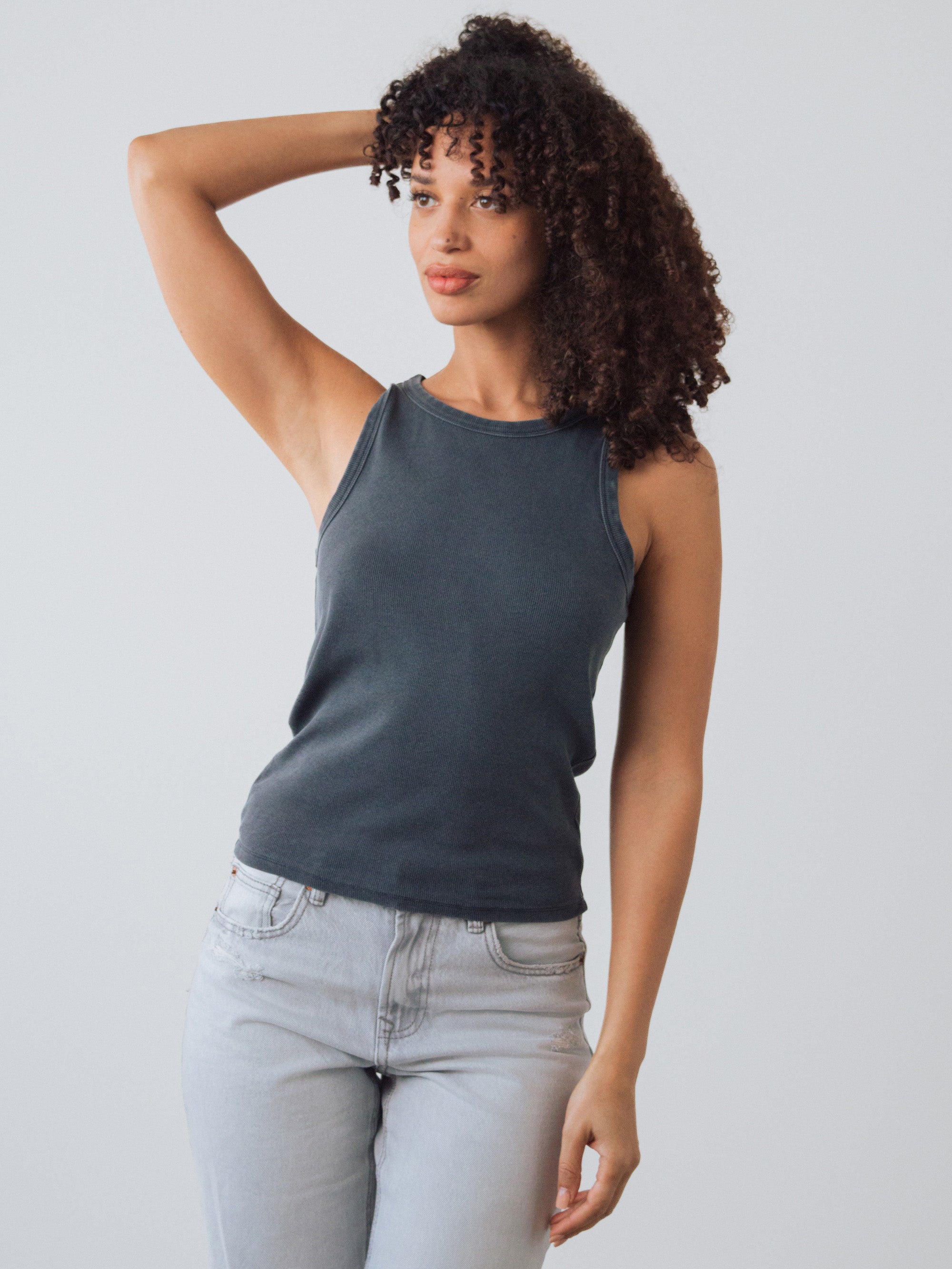 Ribbed Racer Top