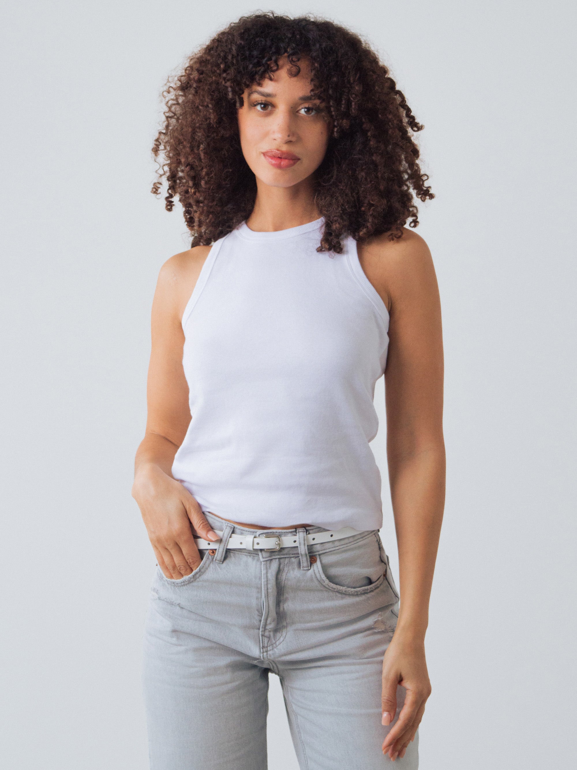 Ribbed Racer Top