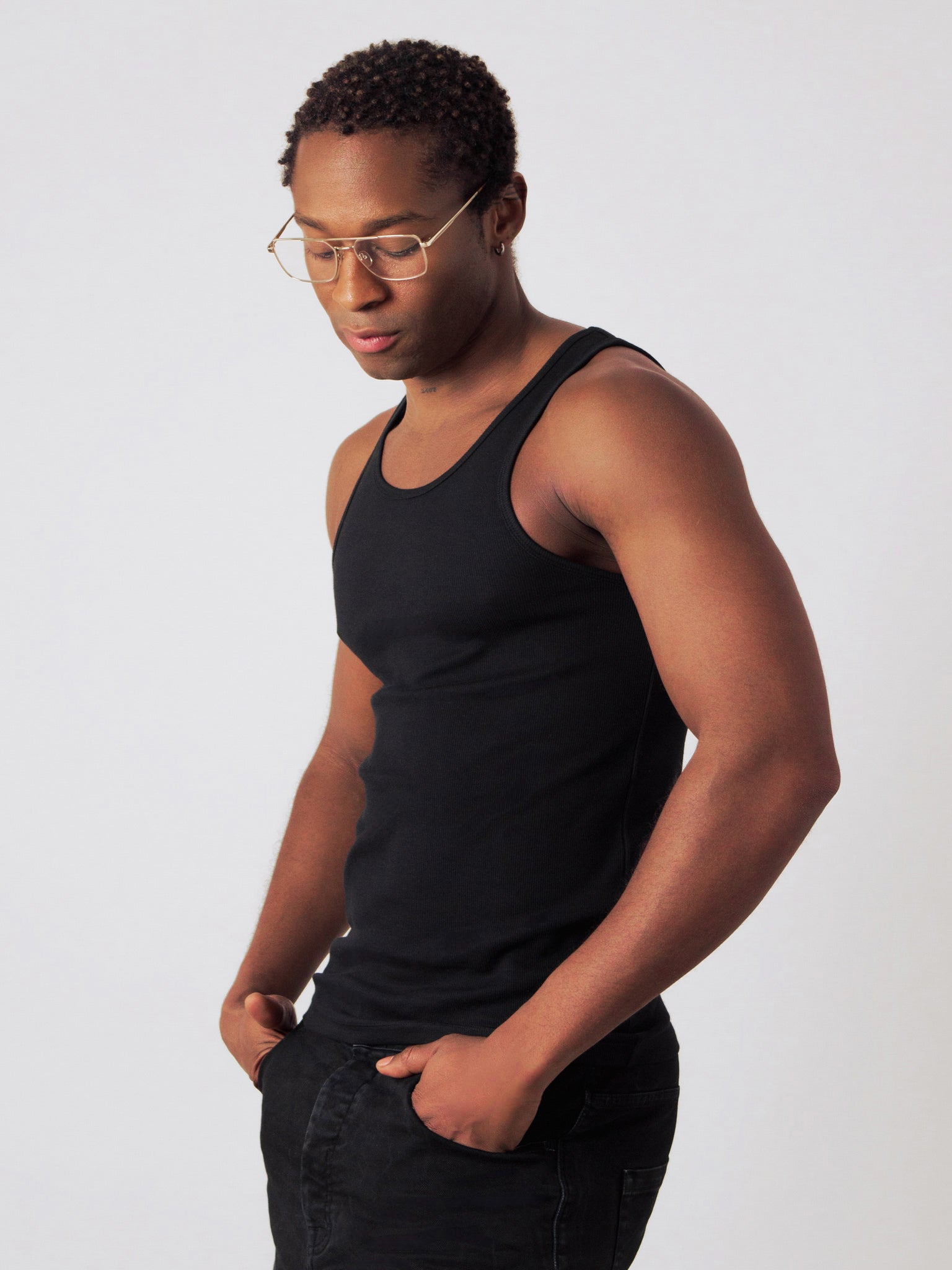 Geribbelde Tank Top