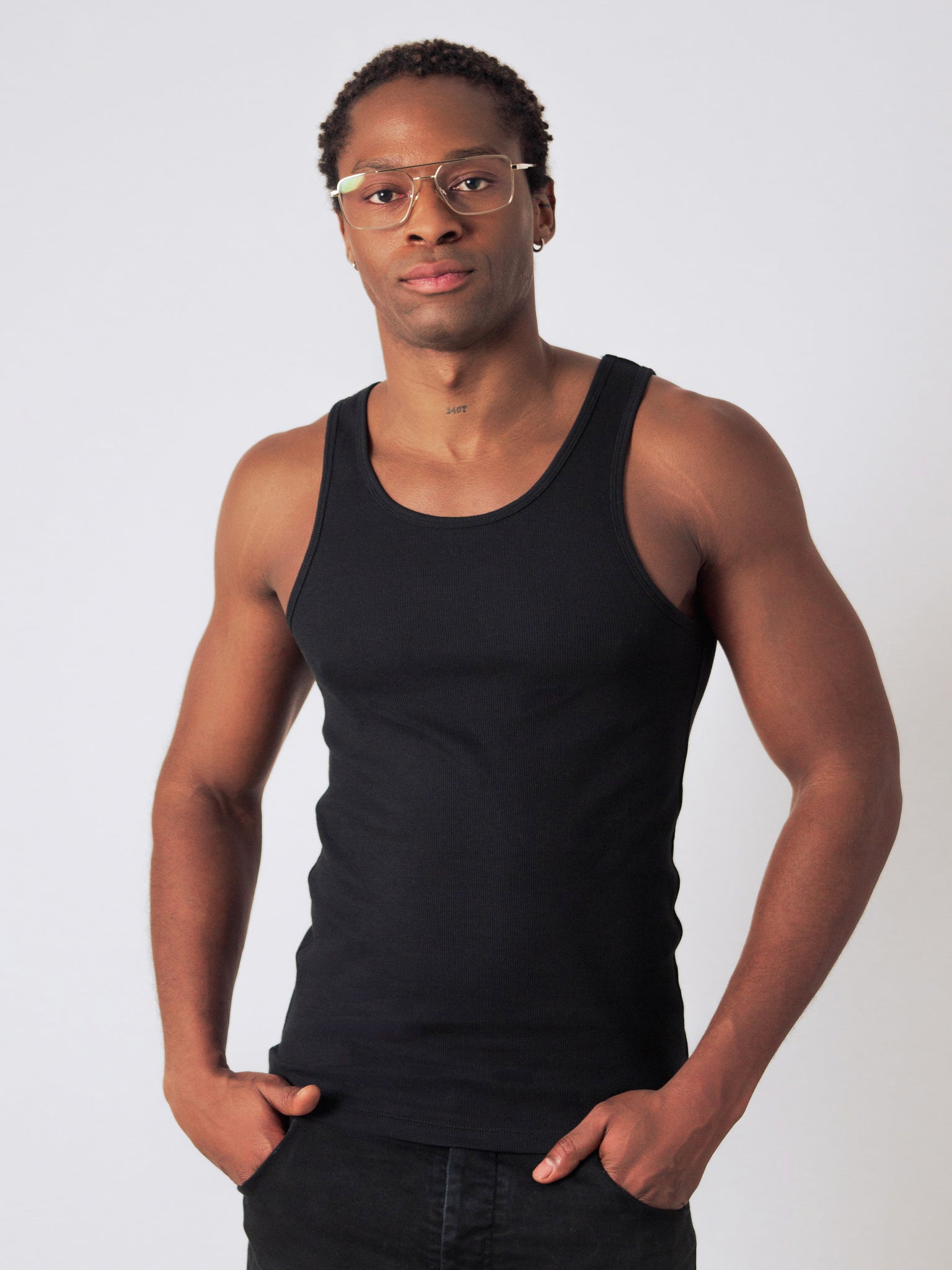 Geribbelde Tank Top