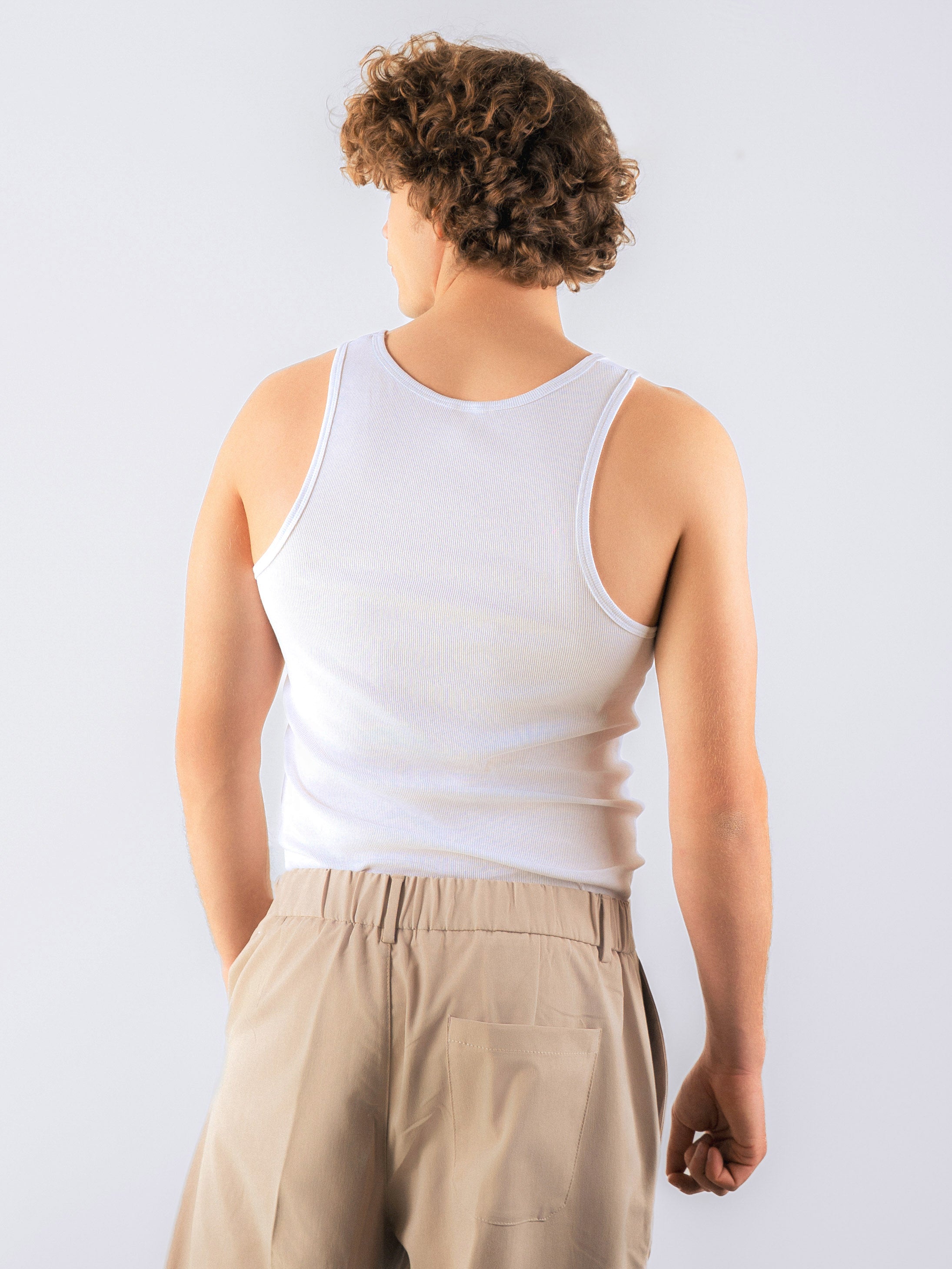 Geribbelde Tank Top