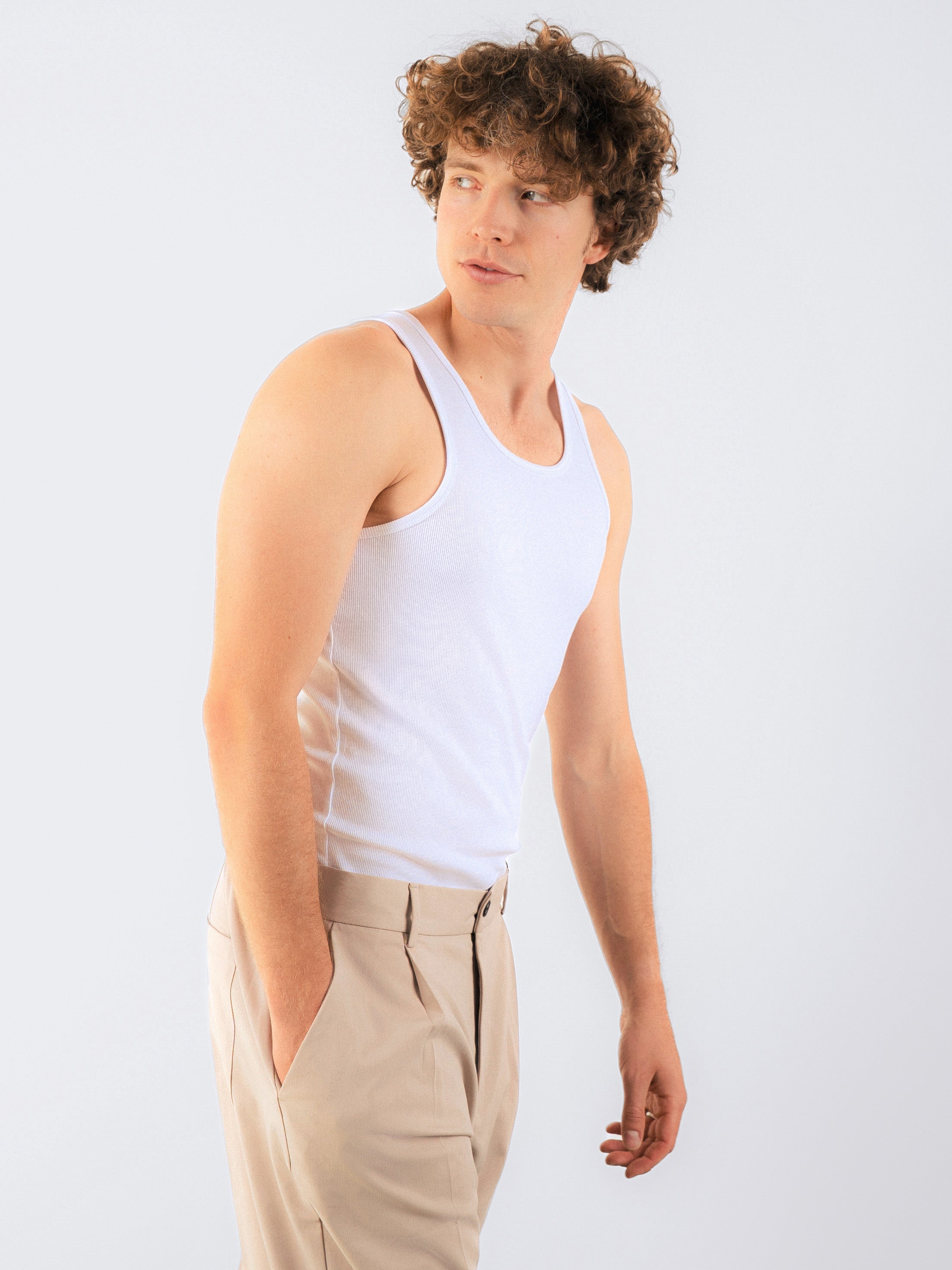 Geribbelde Tank Top
