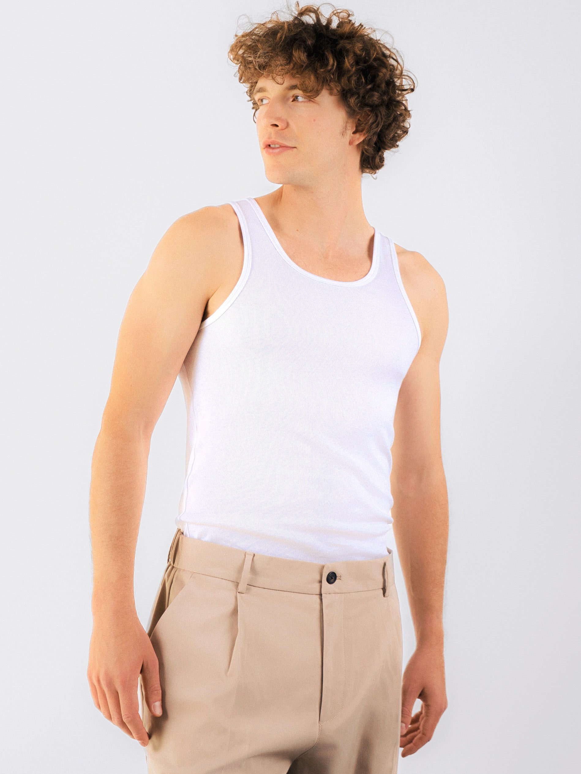 Geribbelde Tank Top