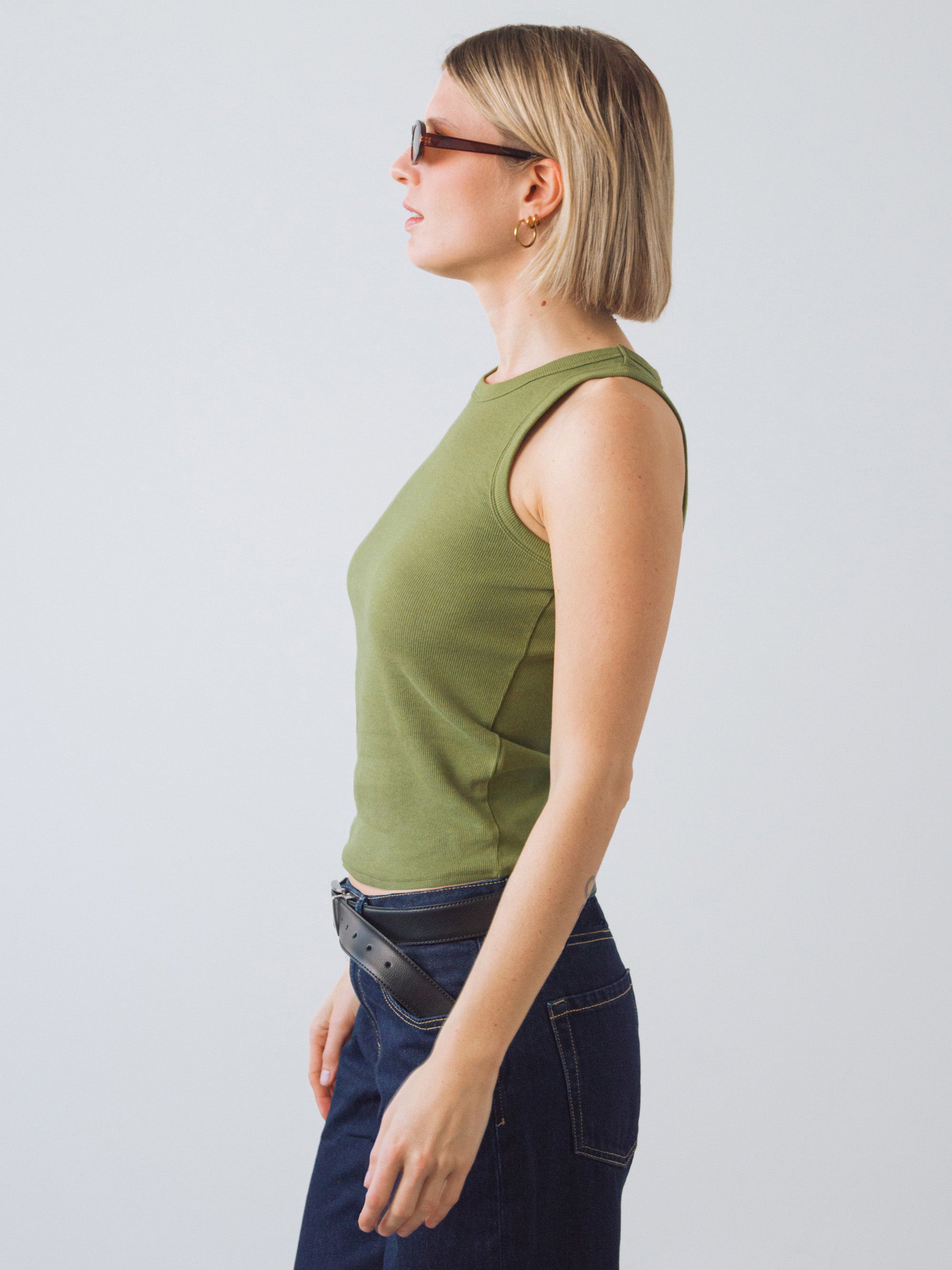 Ribbed Racer Top
