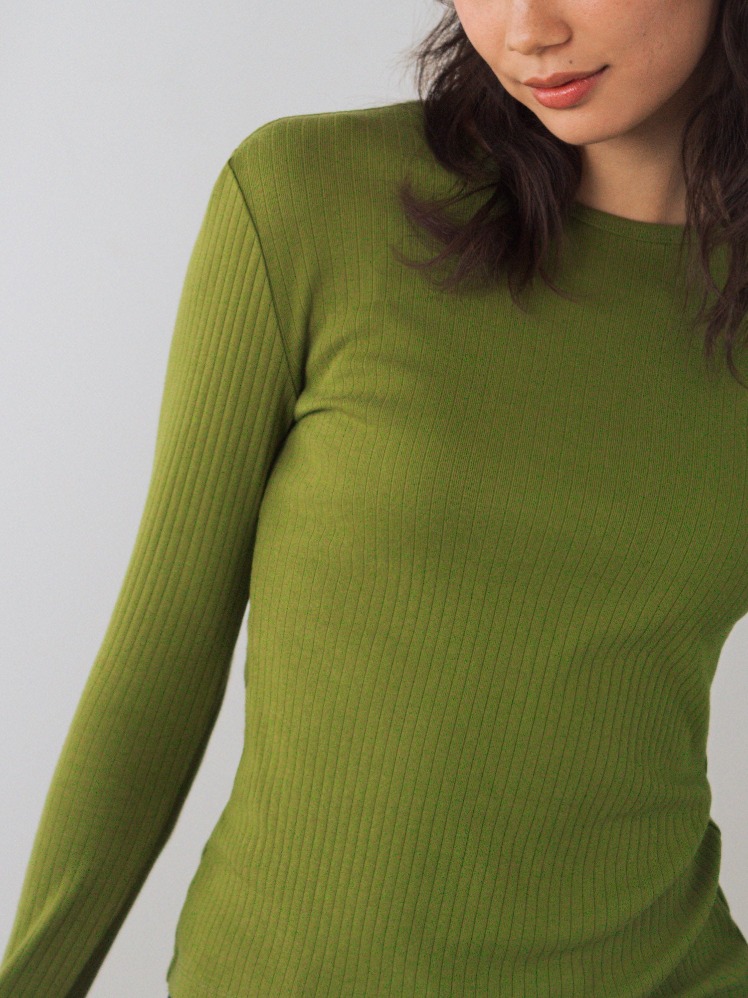 Geripptes Langarm Shirt